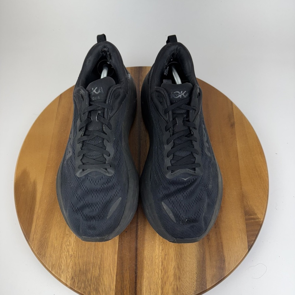 Mens Hoka One One Bondi 8 Black Athletic Road Running Sneakers Shoes Size 13 EE - Picture 6 of 11